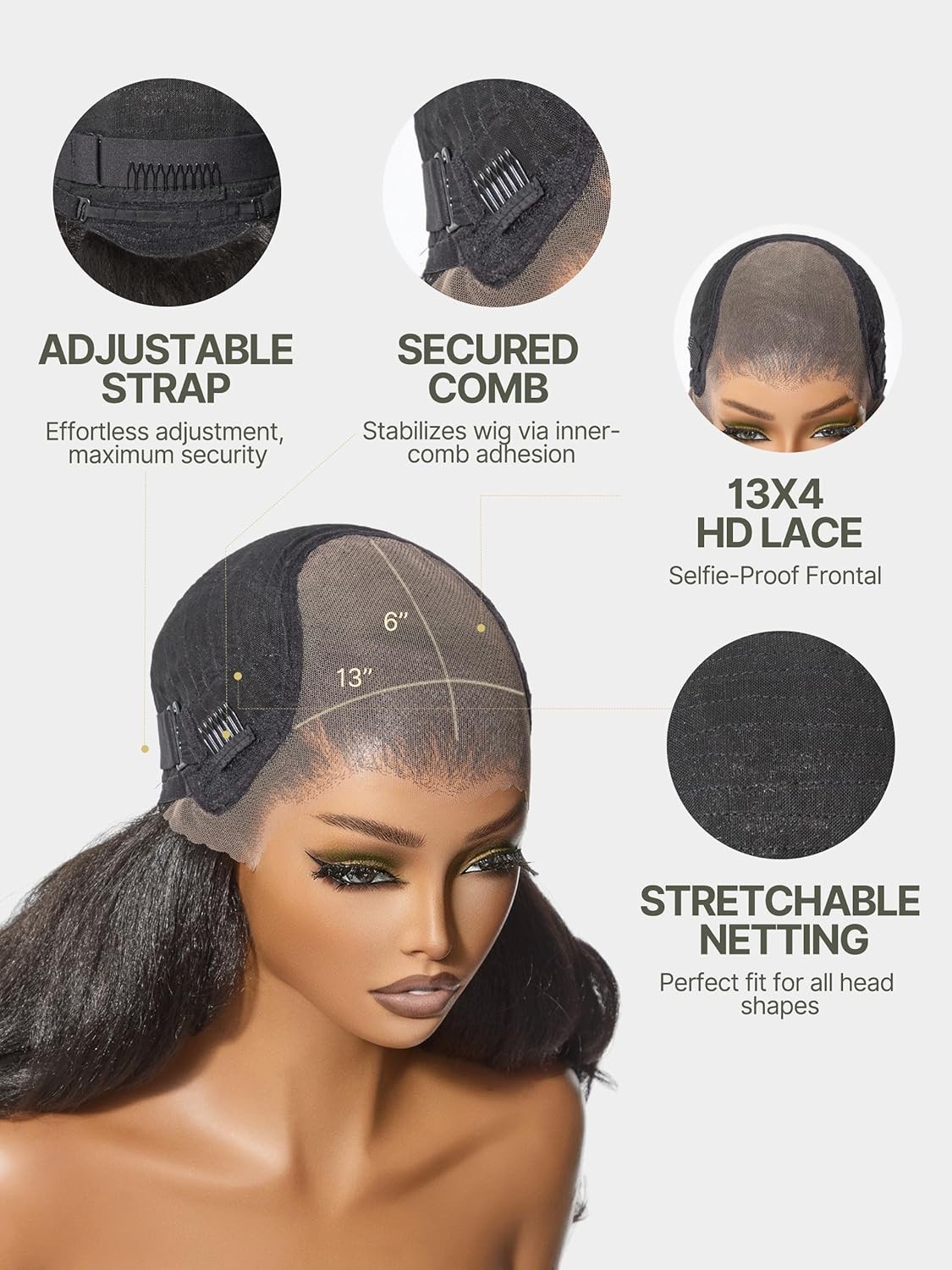 13×6 22in Body Wave Lace Front Wigs Veralux Fiber Blend Pre Plucked 250% Density