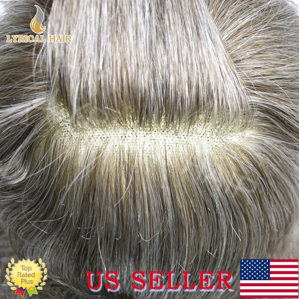 Lyrical Hair Mens Toupee French Lace Front Human Hair monofilament Wig Hairpiece