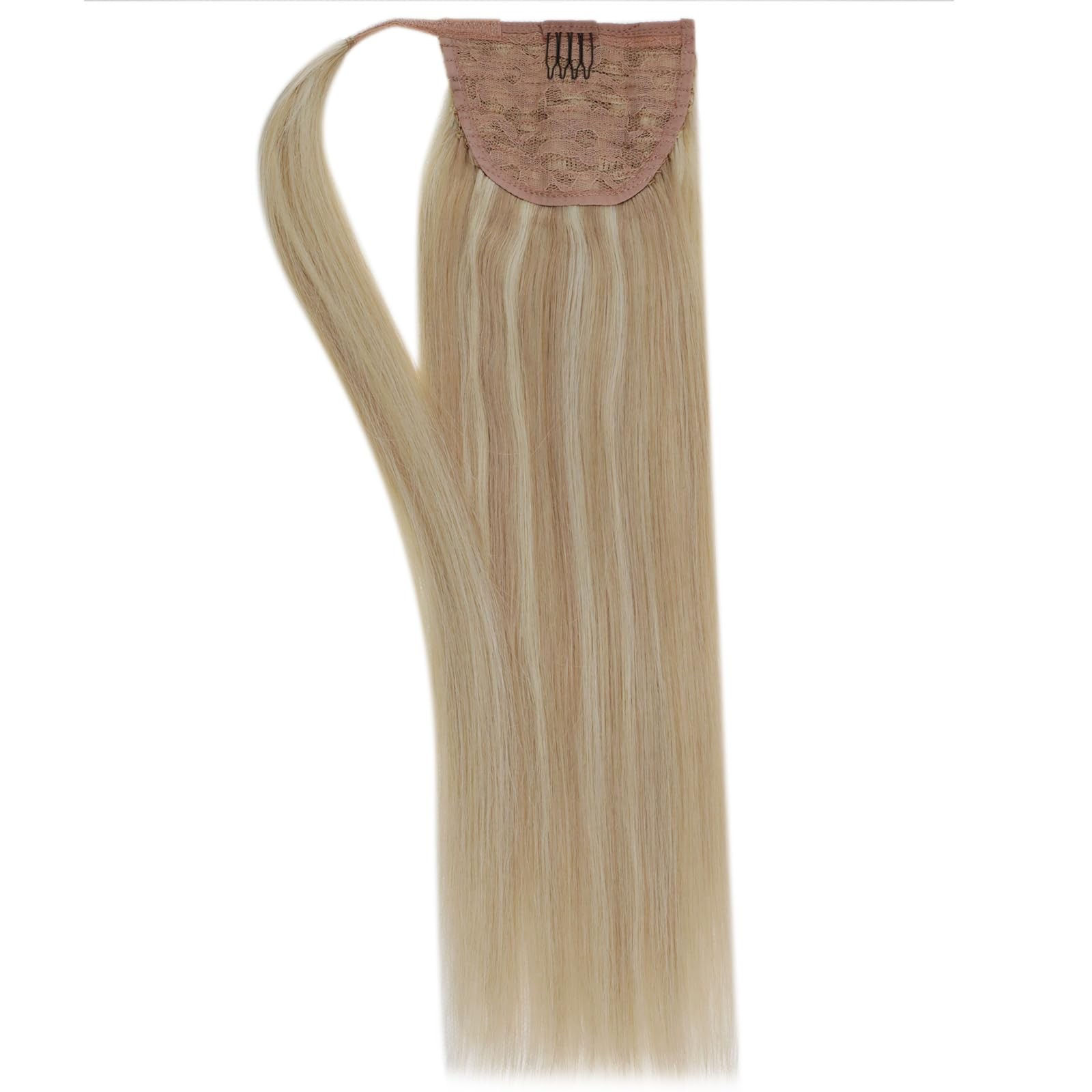 Pony Tails Hair Extension Blonde Ponytail Extension Human Hair Golden Blonde …