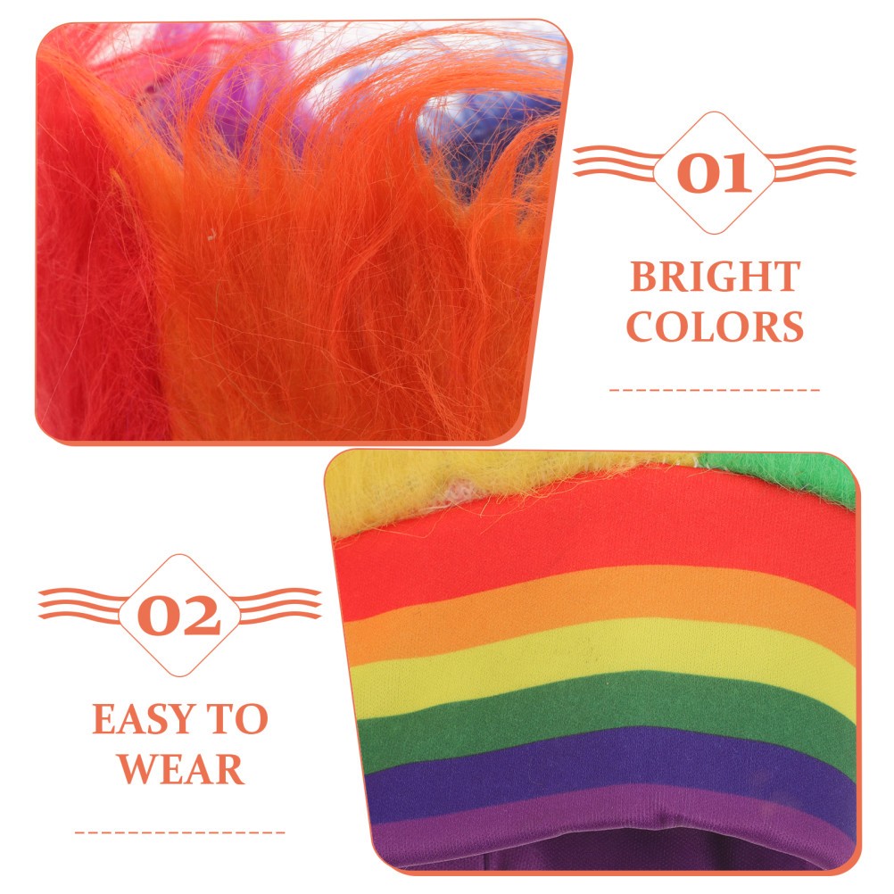 Colourful Wigs Colored Funny Cosplay Hairpiece Carnival Headband