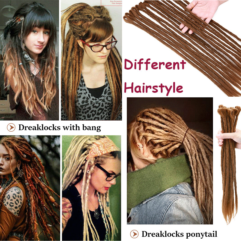 Real Thick Dreadlocks Hair Extensions Long Braids Crochet Twist Dreads Faux Locs