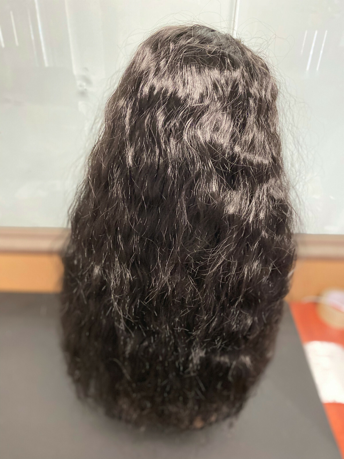 23″ Women Curly Wavy Long Synthetic Hair Wigs Ladies Costume Dark Black Wig