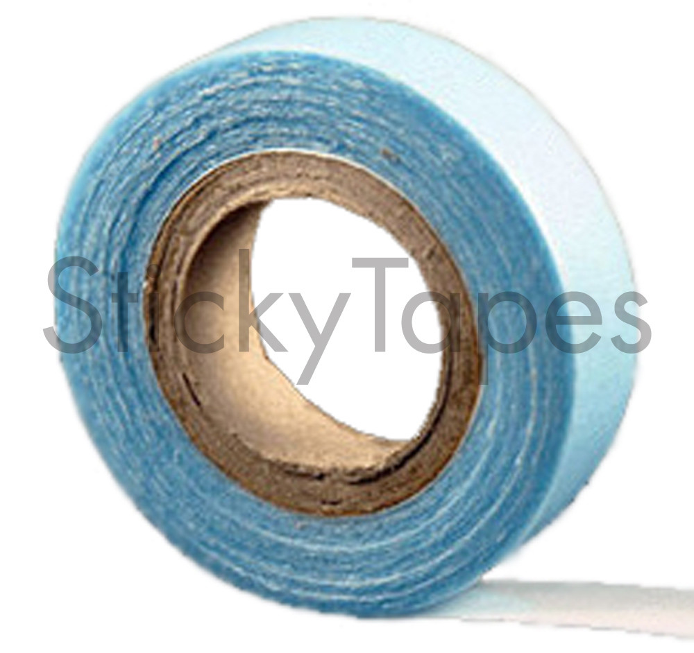 Hair Extension Tape – Double Sided with Blue Liner – Handy Size Roll 1/2in x 8ft