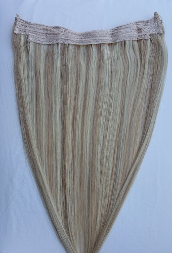 18″ 20″ 100% Human Hair Extensions, Hairband with invisible wire #18/613