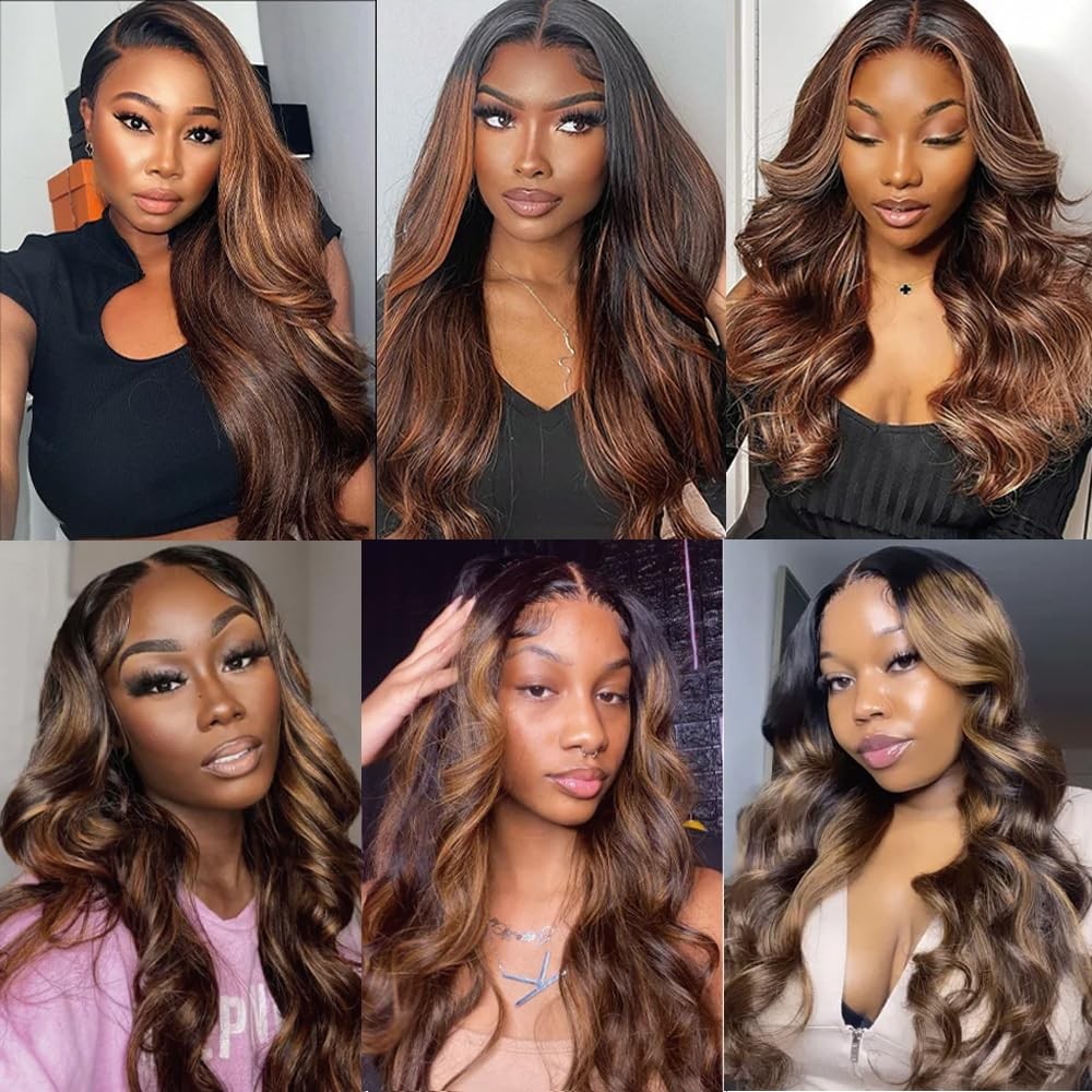 Freiuoke 28 30 32 Inch Color 30 Bundles P4/30 Body Wave Bundle Highlight Human