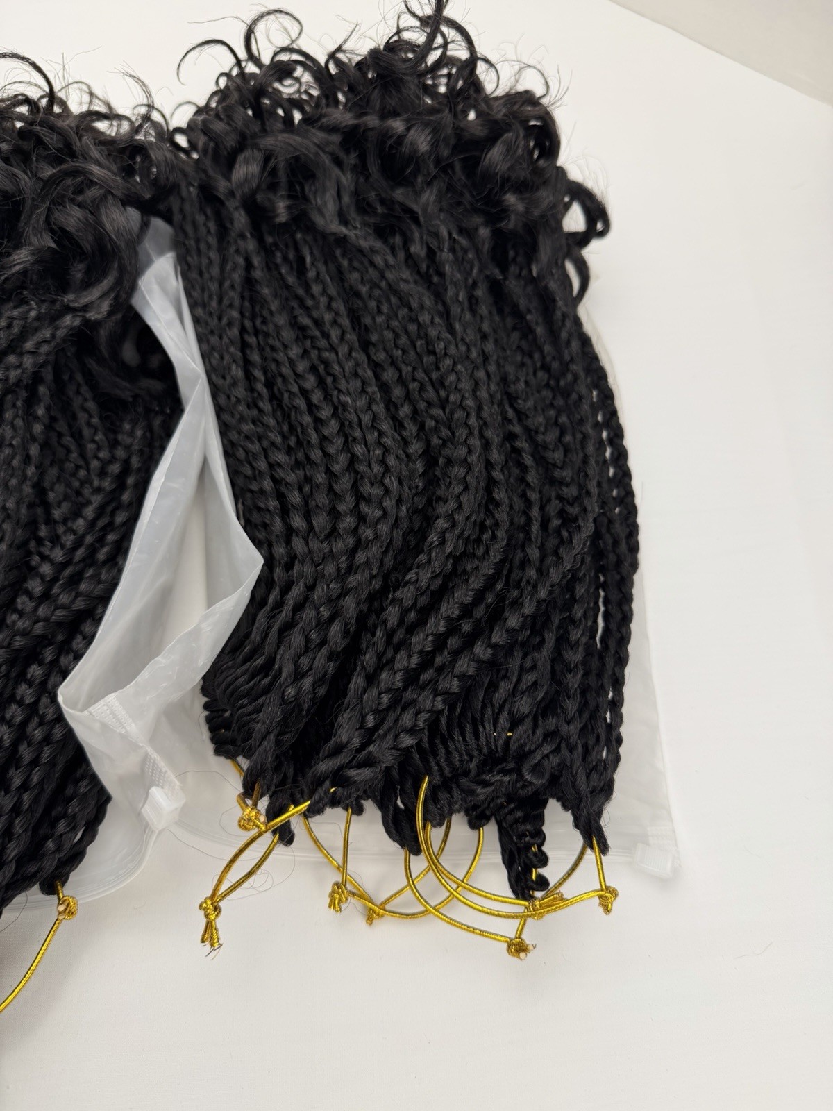 French Curl Crochet Box Braids Natural Black 11″ Hair extensions Pre-looped ends