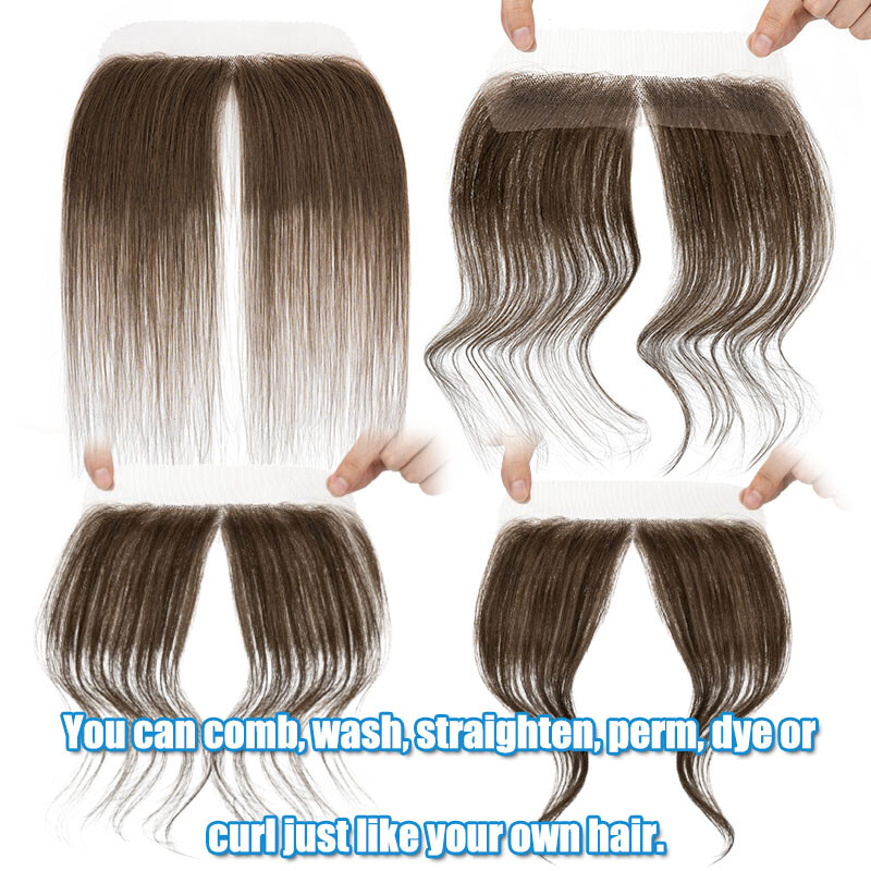 Lace Cover-up Front Receding Hairline Remy Human Hair Piece Patch Toupee Topper