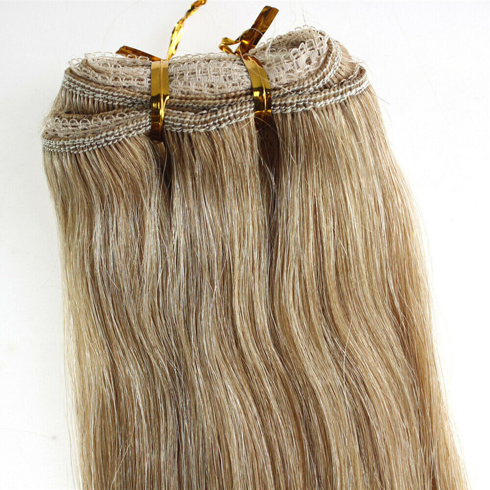 Sew in Hair Extensions Real Human Hair Double Weft Weave Russian Remy Hair 100gr