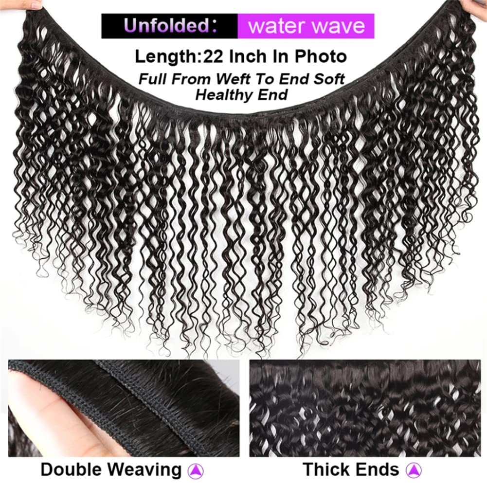 Aopusi Brazilian Hair Bundles Water Wave Virgin Remy Human Hair 18 20 22 Inch
