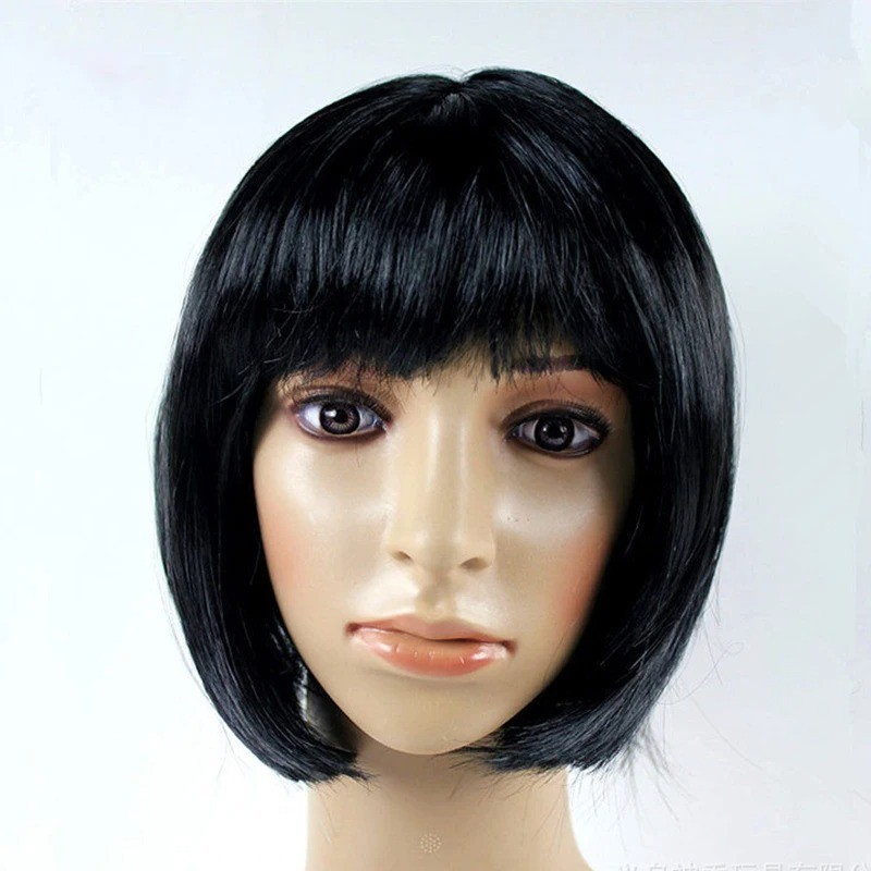 Lady Girl Bob Wig Women’s Short Straight Bangs Full Hair Wigs Cosplay Party USA