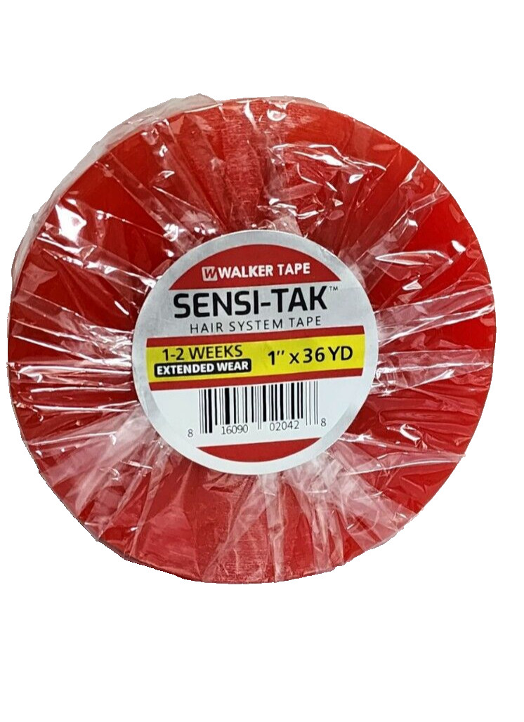Sensi-Tak Tape (Red Liner) 1″ X 36 Yard Roll for Poly Units Wigs Toupee Walker