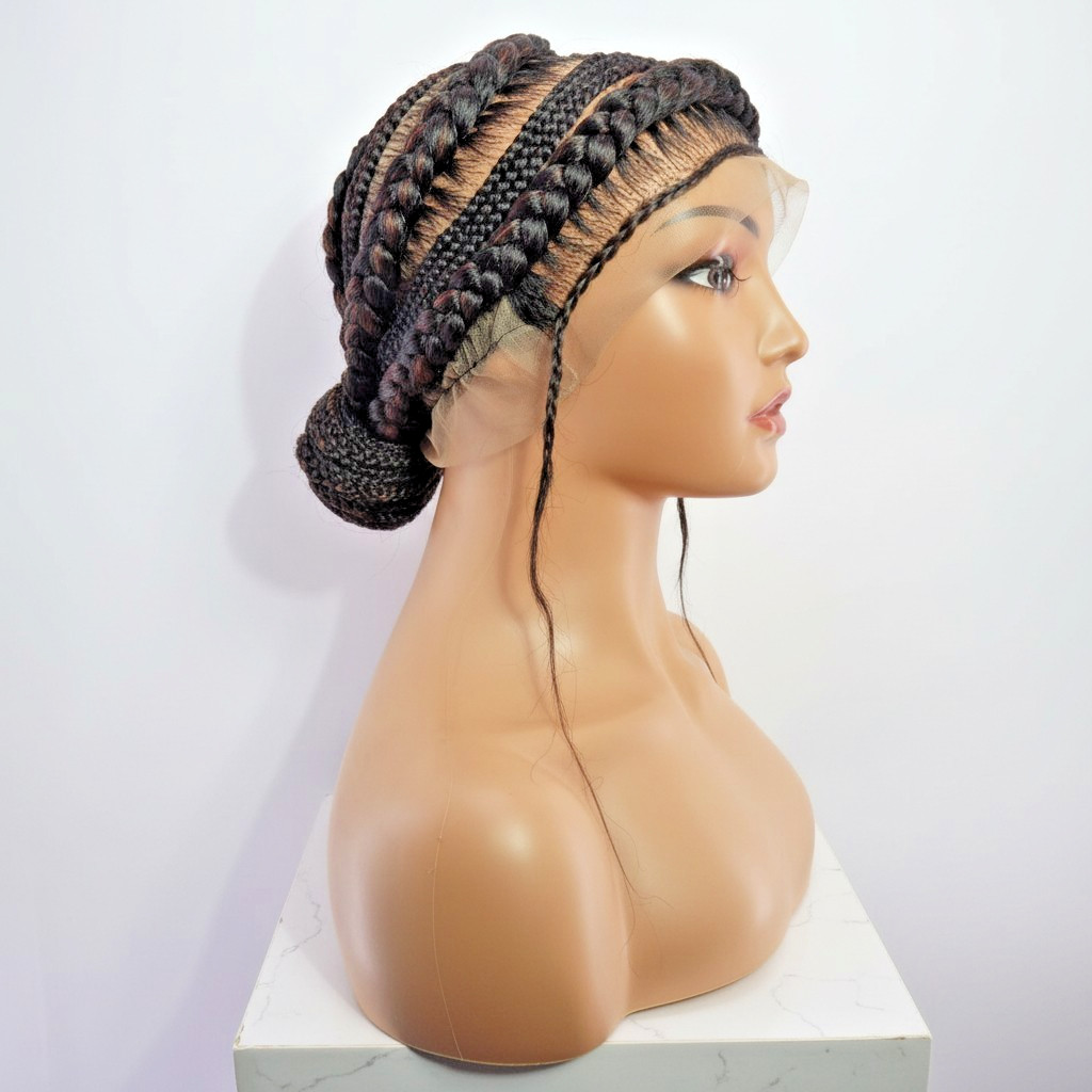 Braided Wig. Large Cornrow Braids. Full Lace with baby hair