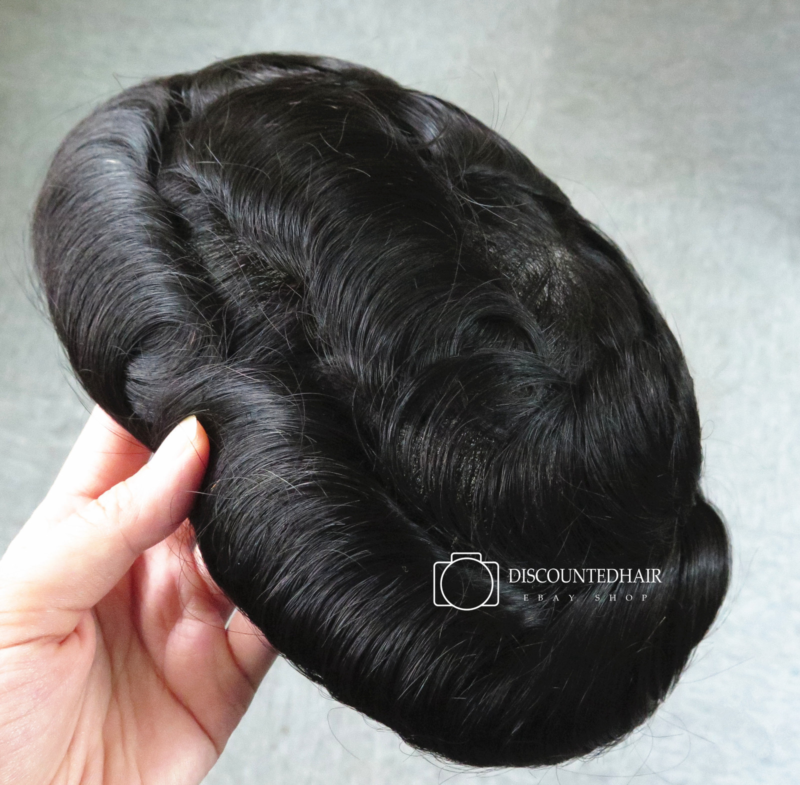 Invisible Hairline Ultra Thin Skin Hair Replacement Toupee Mens Hairpieces Black