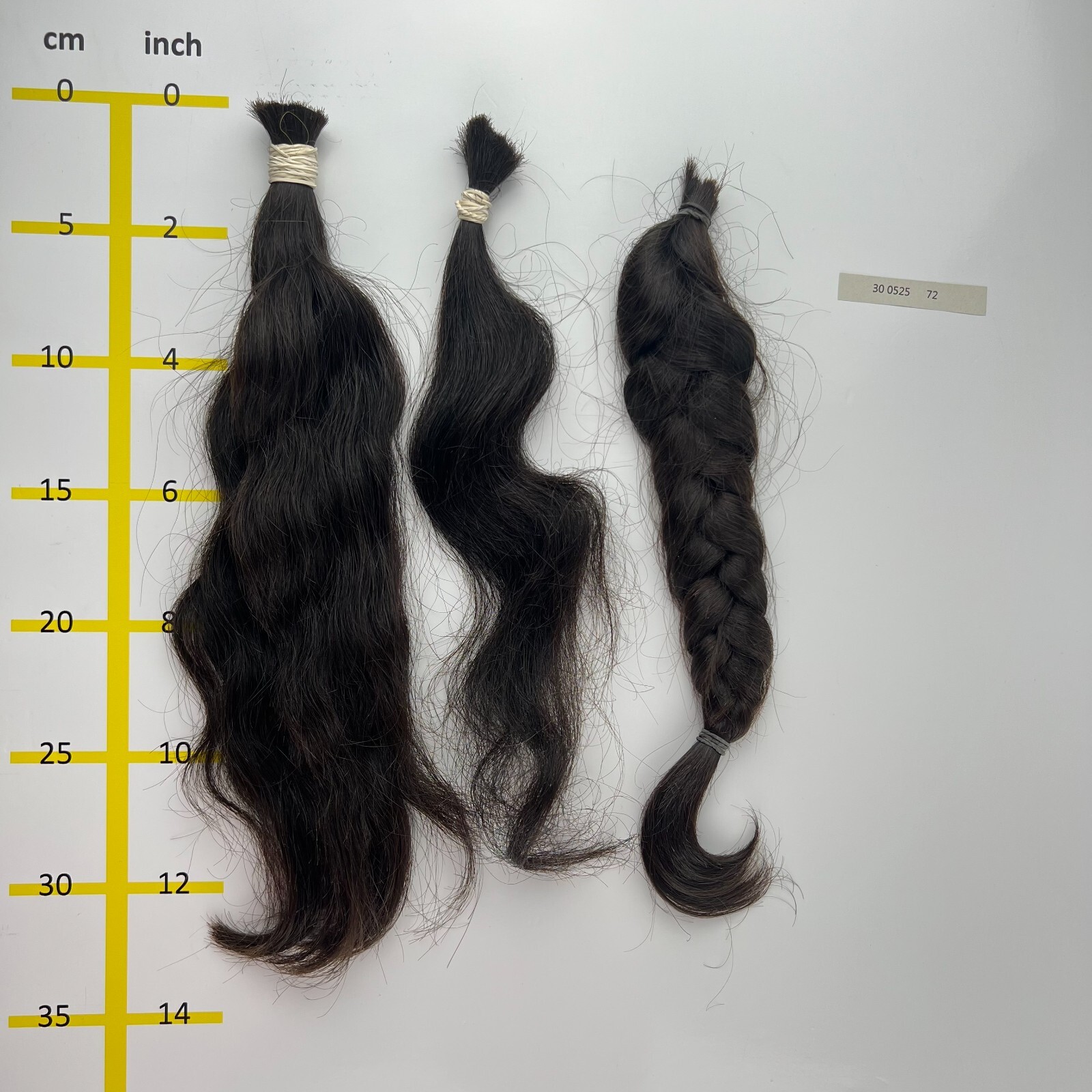 European hair, cut hair, raw hair, Medium Brown, 12”-14”, min. 100 gr.,virgin