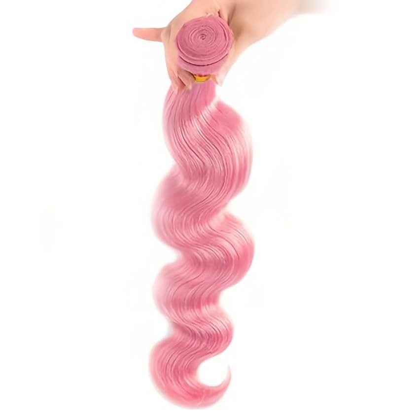 Pink Bundles Human Hair Body Wave Human Hair Bundles 16 Inch Brazilian Virgin…