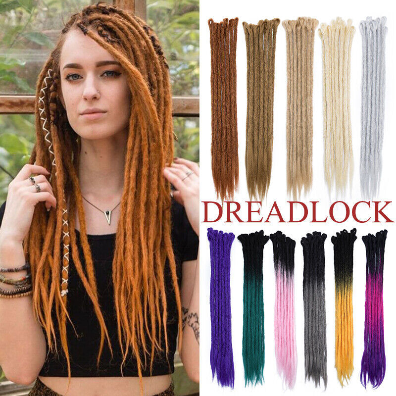 20in Ombre Dreadlocks Extensions Crochet Braiding Hair Dreads Locs Synthetic New