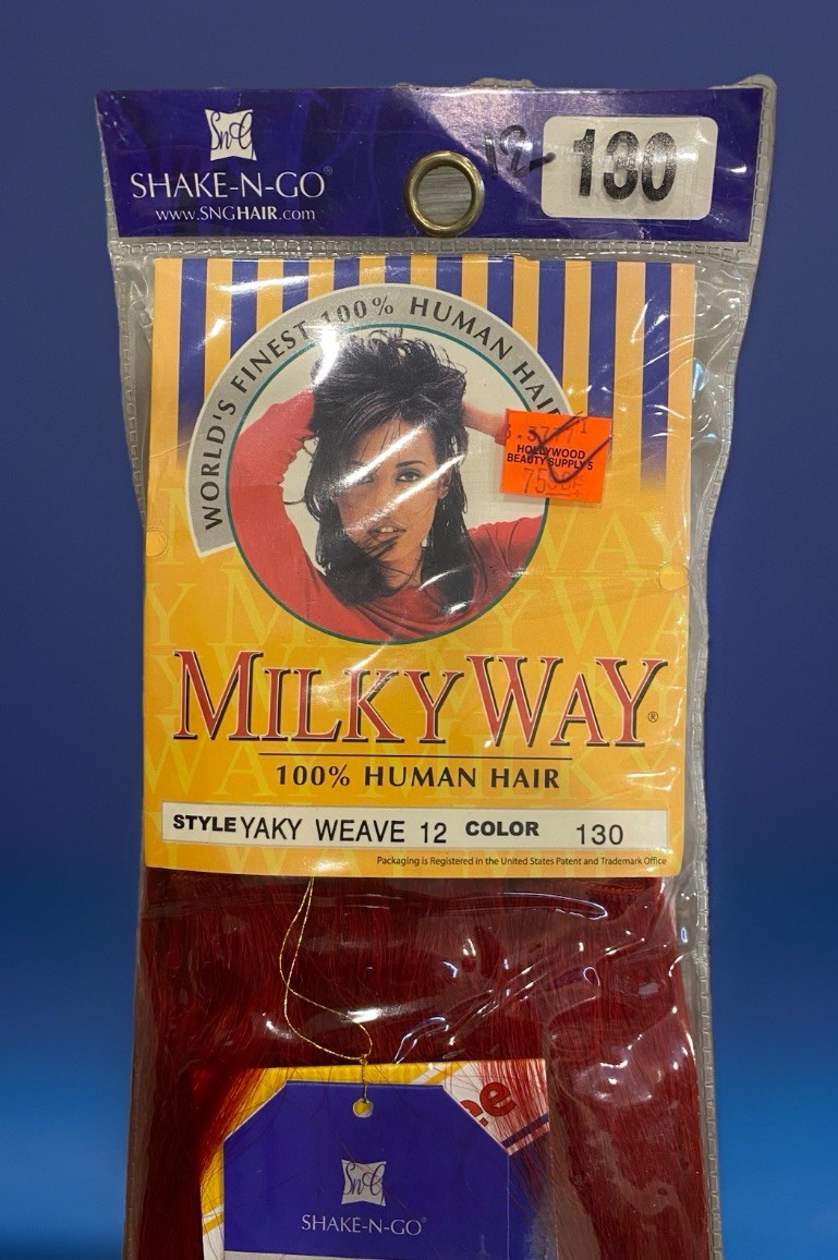 Milky Way Yaky Weave 12” – 100% Human Hair Extensions Color # 130 Red