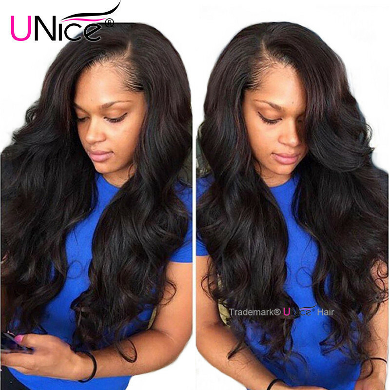 UNice Hair Indian Body Wave Bundles Human Hair Extensions Weaves Double Wefts US