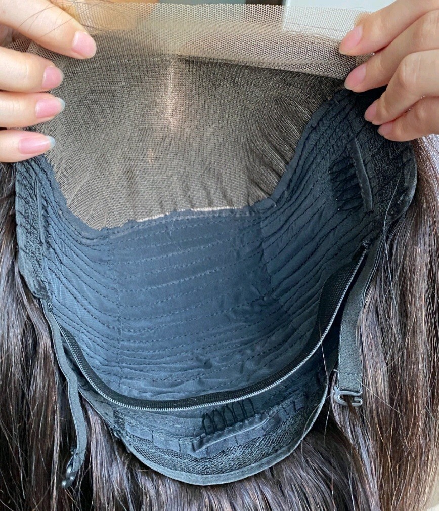 10INCH VIETNAMESE HAIR 6X6 WIDER LACE WIG BONE STRAIGHT 180% DENSITY NATURAL 1B#