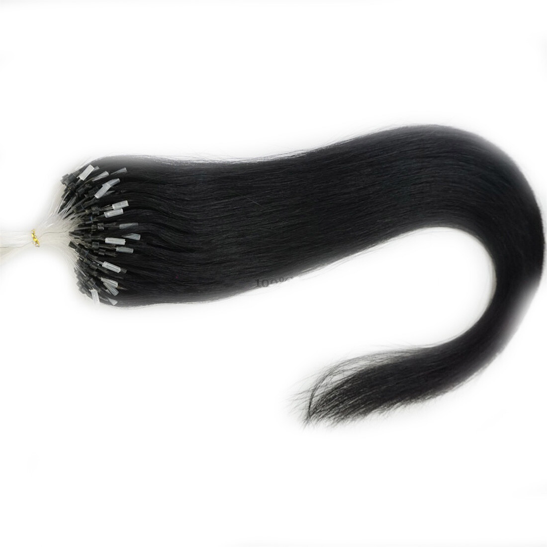 Micro Loop Hair Extensions Micro Slicone Beads Remy Russian Straight Human Hair