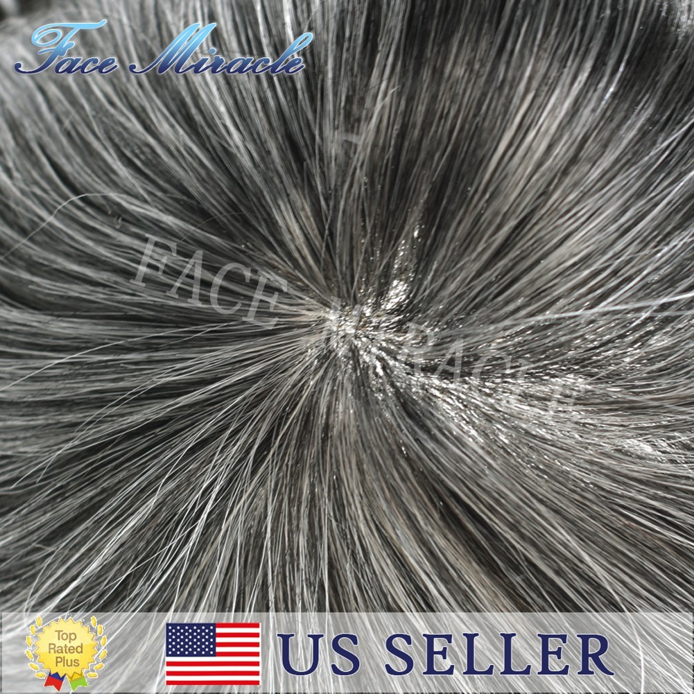 Full PU Mens Hair Piece Human Hair Systems 0.1MM Thin Skin Toupee for Men