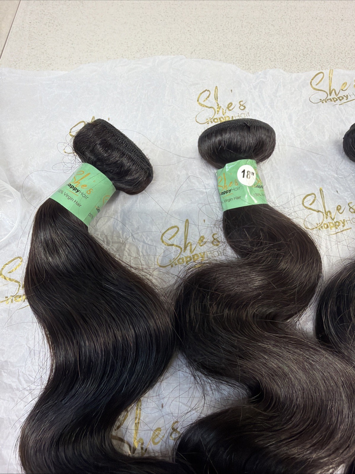 Malaysian Raw Human Hair SHES HAPPY HAIR 16,18,20in