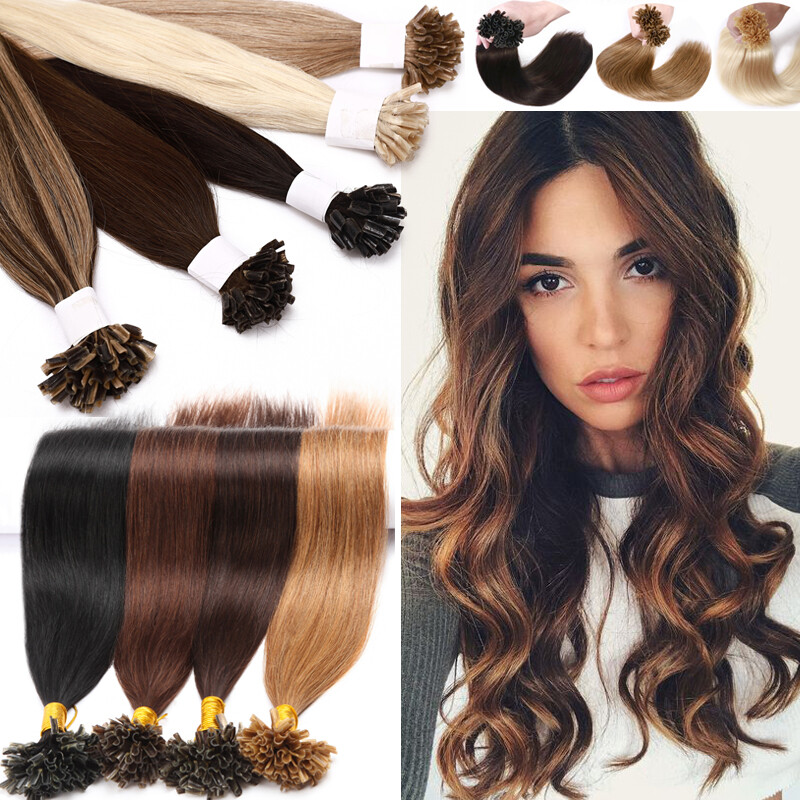 200gr Full Head Keratin Nail U Tip Remy Human Hair Extensions Pre Bonded Fusion