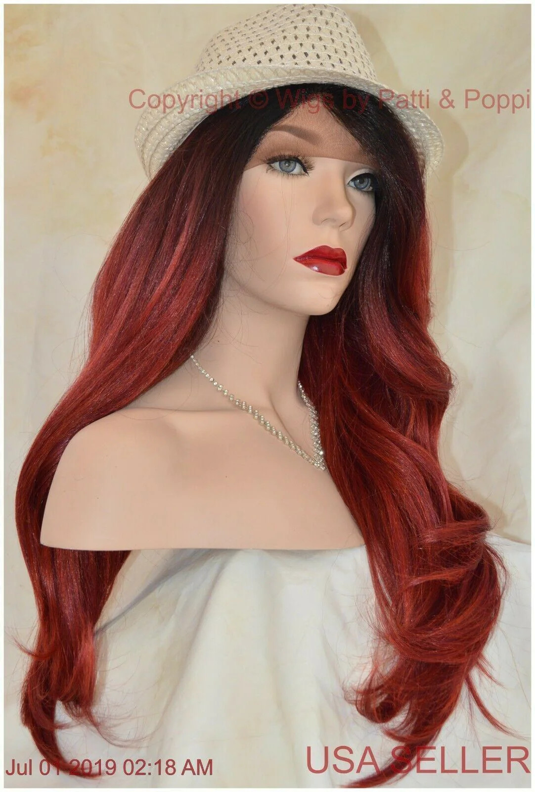Swiss Lace Front Wig 4X4 Silk Top Handtied Heat Safe TT4.BG Long Thick 1372