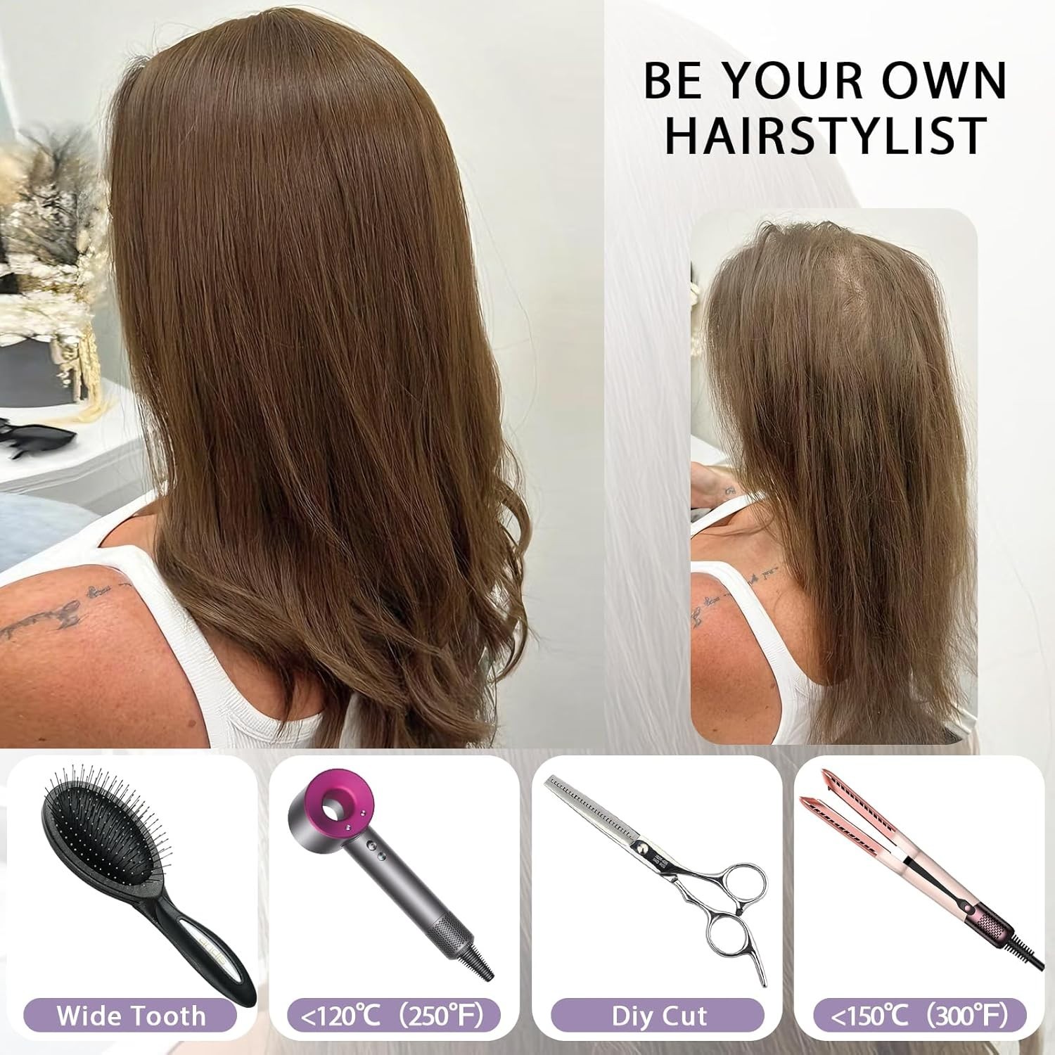 Topunique 3×5 Inch Silk Base Human Hair Toppers for Women 16″ 130% #2A Brown