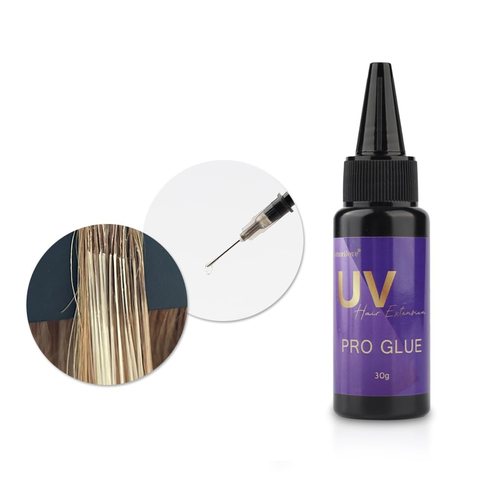 30g Invisible UV Hair Extension Adhesive for Bonding and Removable Use