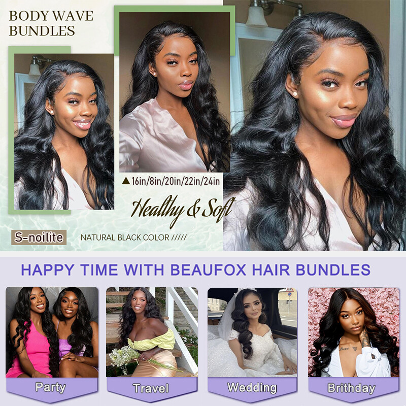 Brazilian Body Wave 100% Soft Hair Piece 3 Bundles 300g As Human Hair Extensions