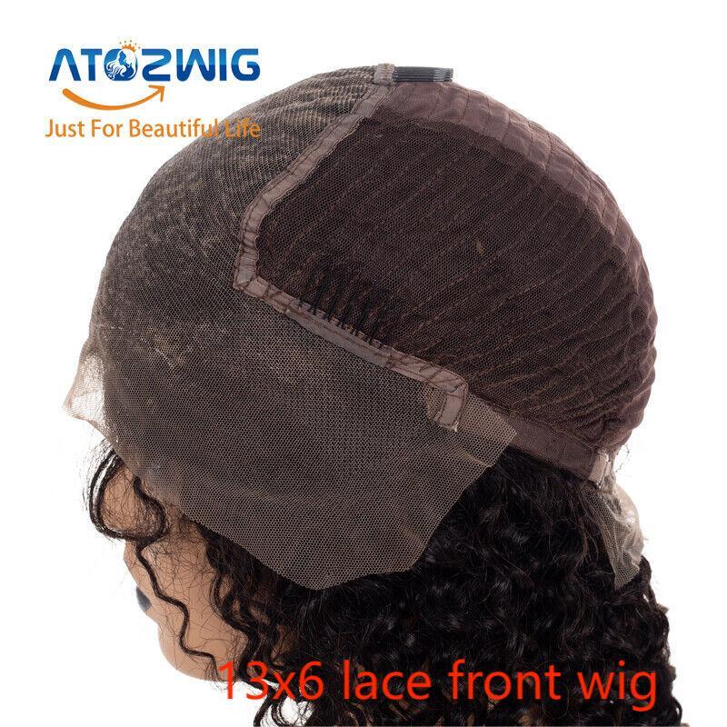 6 Inch Black Short Straight Wigs 13×6 Lace Front Braid 100% Human Hair Wig Women