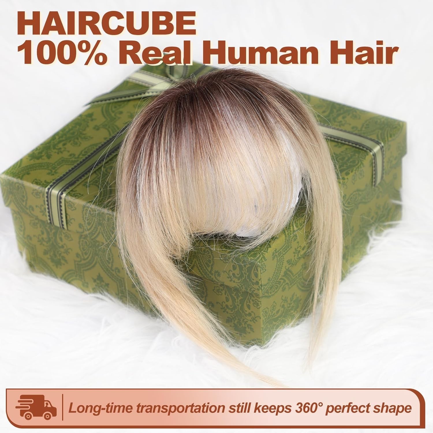 HAIRCUBE Bangs Hair Clip in Bangs 100% Real Human Hair Bangs Clip in Hair Extens