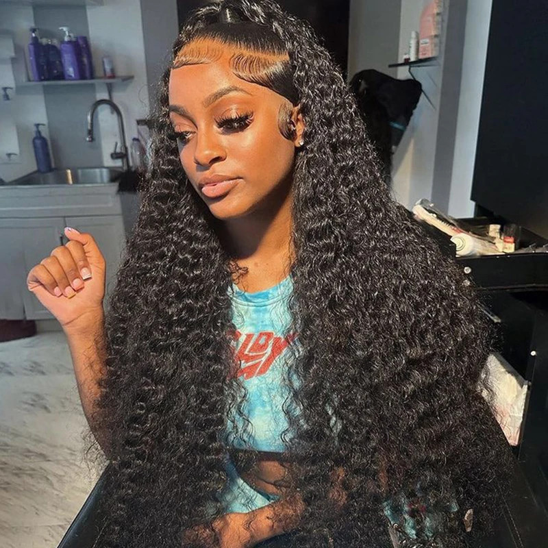 Water Wave 13×4 13×6 Lace Front Wigs Human Hair Easy To Wear Curly Wave Natural