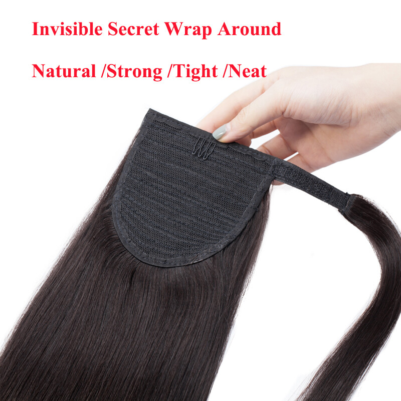 Claw Clip in Wavy Ponytail Extensions Pony Tail Remy Real Human Hair Hairpiece