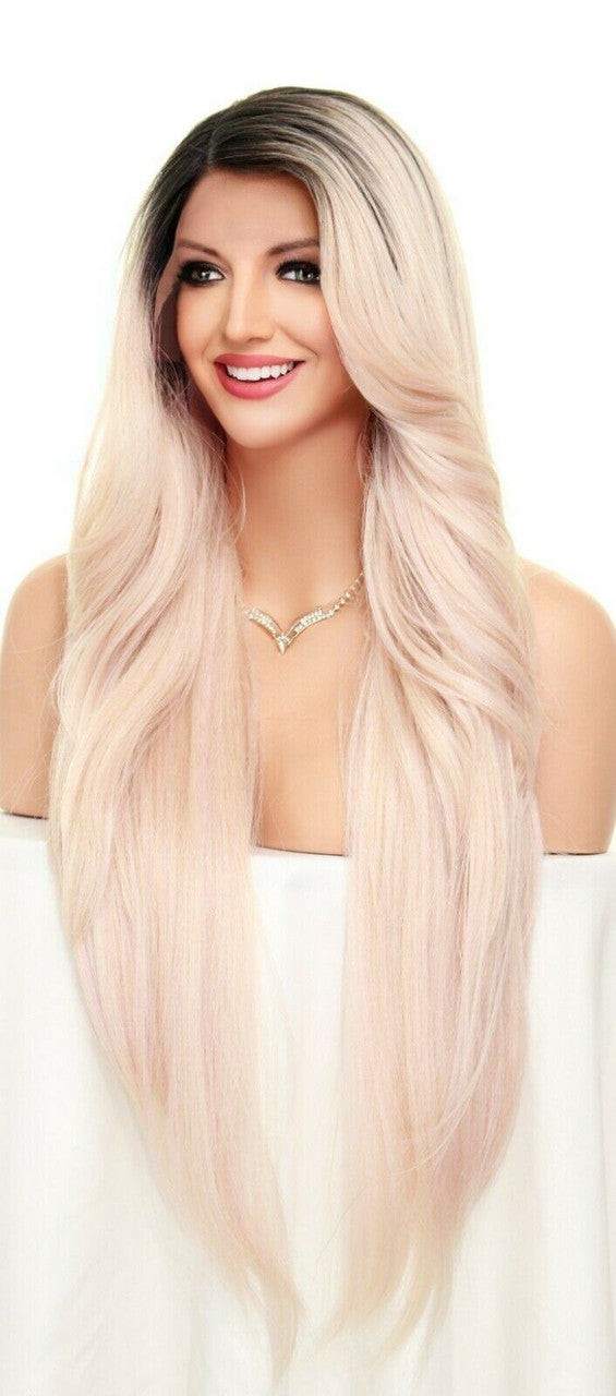 25″ Hairdo Lace Front Deep C-Part Wig TT1B.Rosegold Heat Safe Long Straight