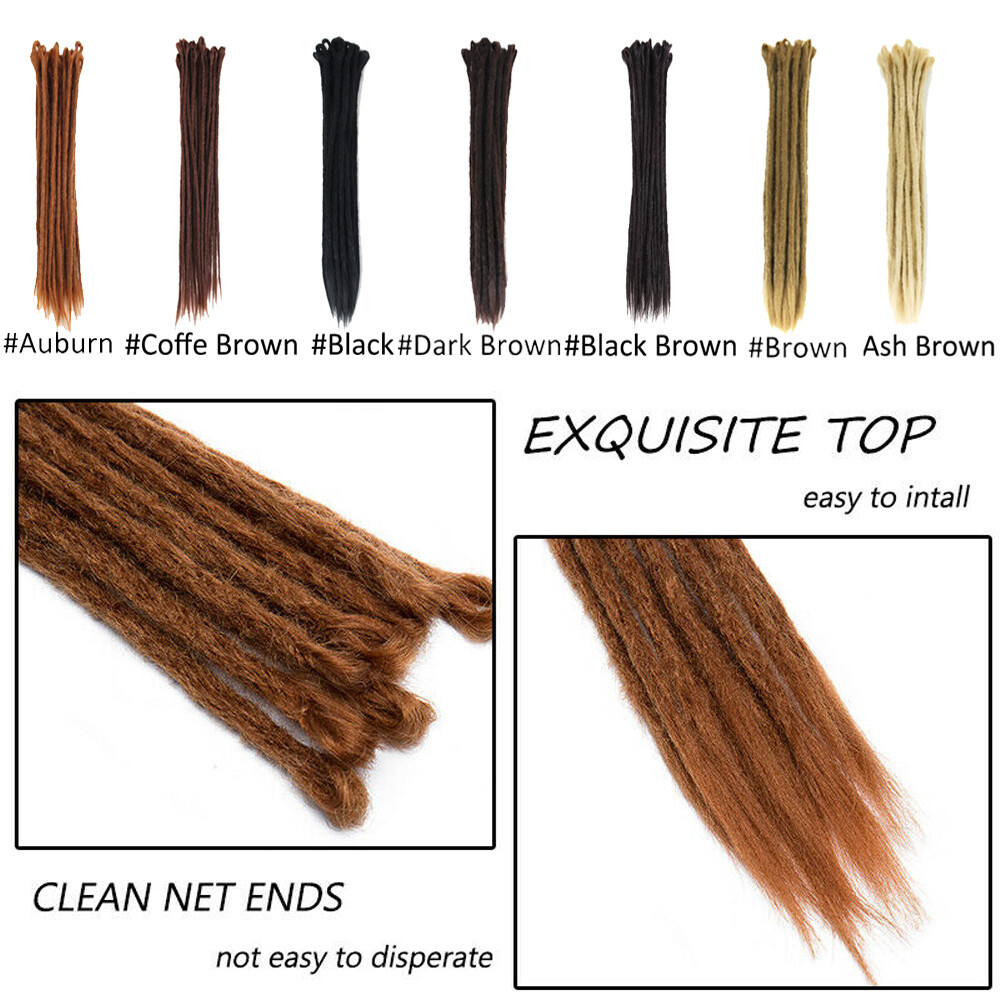 US Handmade Dreadlocks Extension Synthetic Pre-looped Dreads Hip Hop Dreads Locs