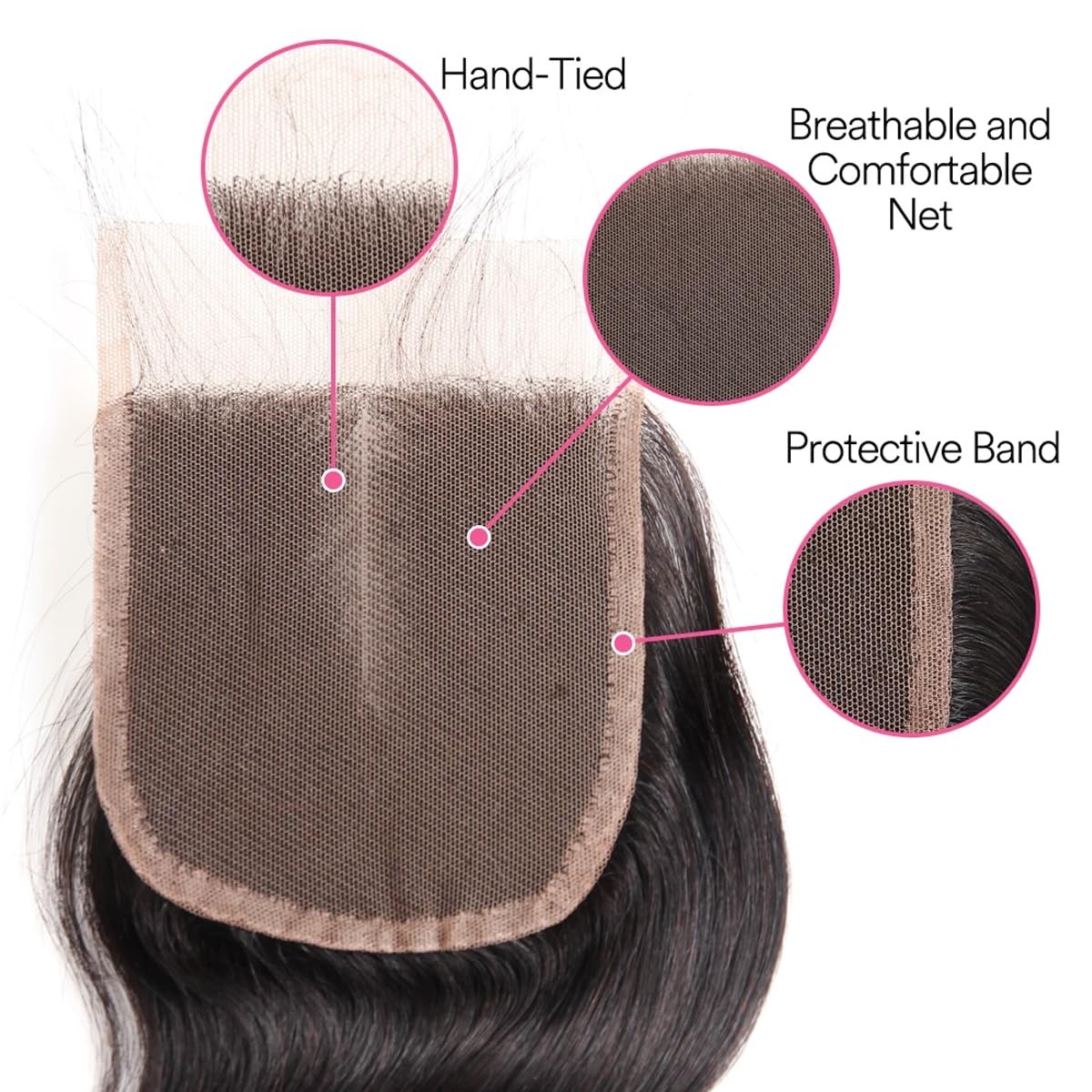 4×4 Lace Closure Body Wave Lace Front Human Hair 18 Inch Ear to Ear HD Fronta…