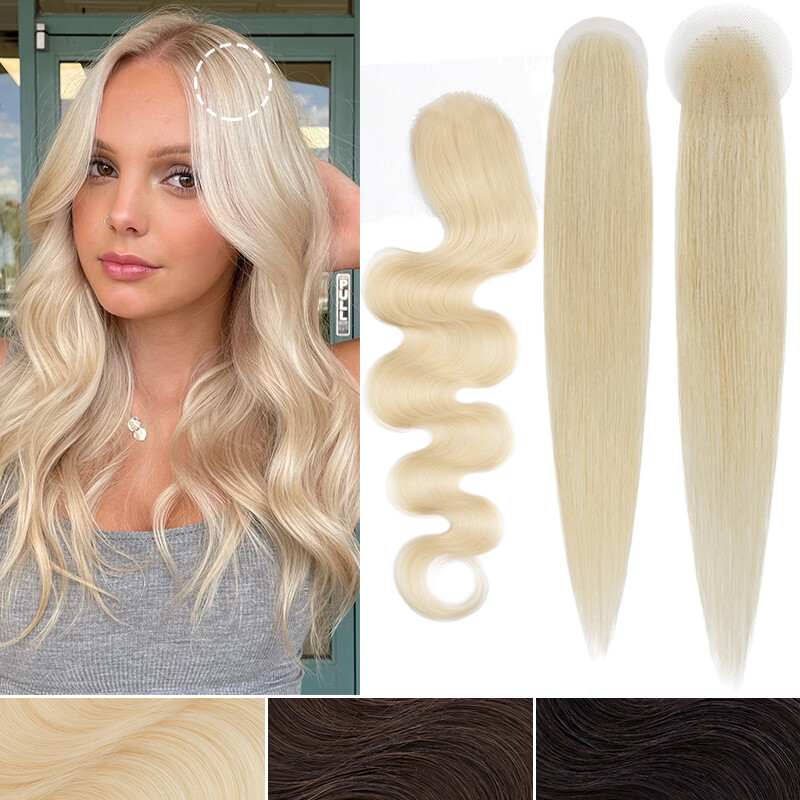 Full Lace Cover Up Real Remy Human Hair Patches Pieces Alopecia Areata Topper