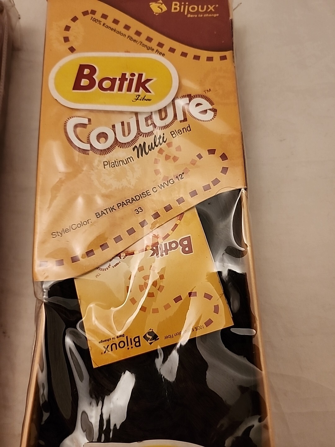 2 Lot Bijoux BATIK Couture 100% KANEKALON Batik Paradise C WVG 12” Dark Brown 33