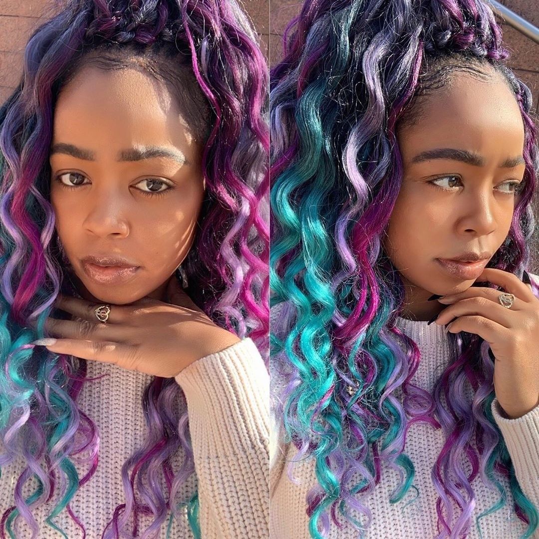 18″/24″ Deep Wave Crochet Braids Hawaii Curls Braiding Hair Extension Synthetic