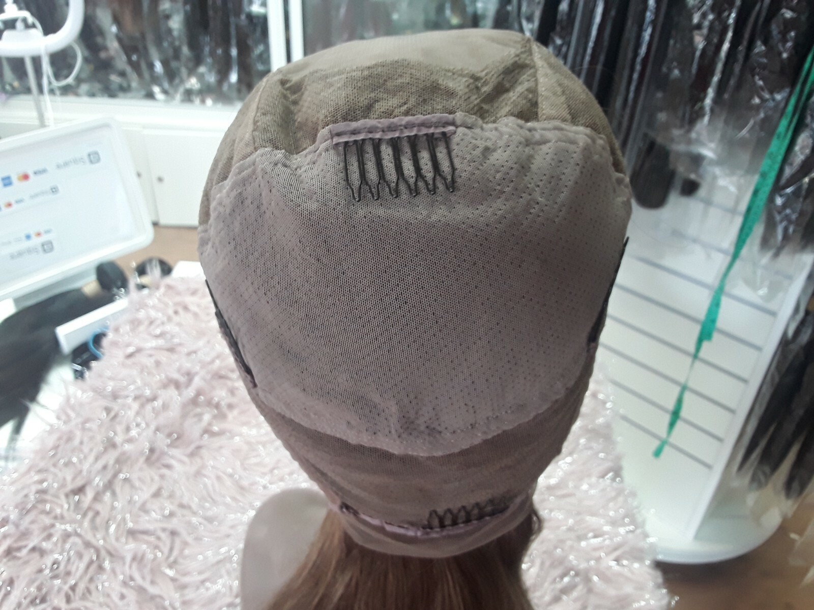 12A 22″BRAZILIAN GLUELESS SILK BASE TOP FULL LACE WIG STRAIGHT COLOR 6# 180% DEN