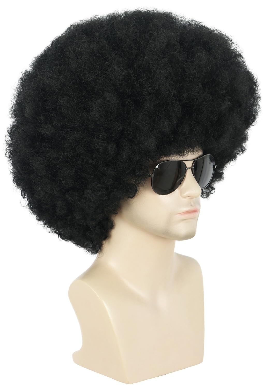 Adult Men Women Afro 70s 80s Curly Black Wig Rocker Party Wig California Hall…