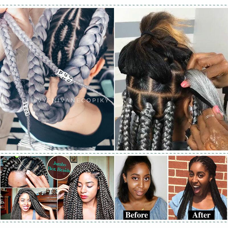 24″ Afro Box Braid Hairpieces Synthetic Jumbo Braiding Hair Extension Twist Hair