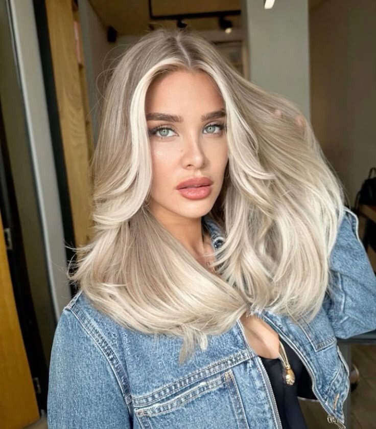 100% Human Hair Ash Brown with Blonde Highlight Lace Front Wigs 200% Density