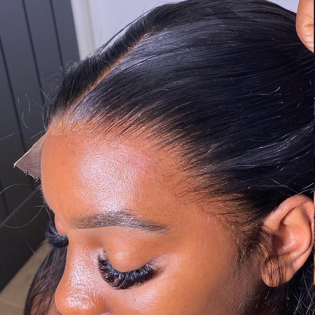Yaki Straight 13×4 SKINLIKE Real HD Lace Frontal 0.10mm 20 In #1B Natural Black
