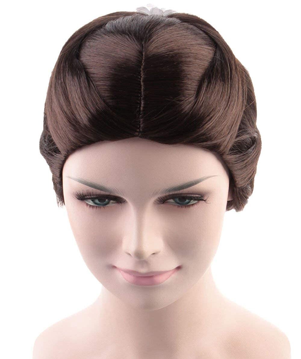 Womens Princess Wig | Traditioal Braided Wig With Flowers | HW-130