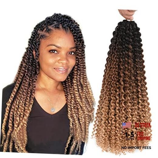 Ombre Passion Twist Hair Water 18 Inch (Pack of 6) Black-dark brown-light brown