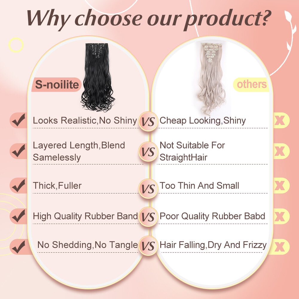 Natural Clip in Hair Extensions 8Pieces Curly Long Thick Real As Human Balayage