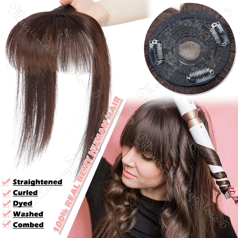 Clip In 100% Remy Human Hair Topper Hairpiece Toupee Silk Mono Base Women System